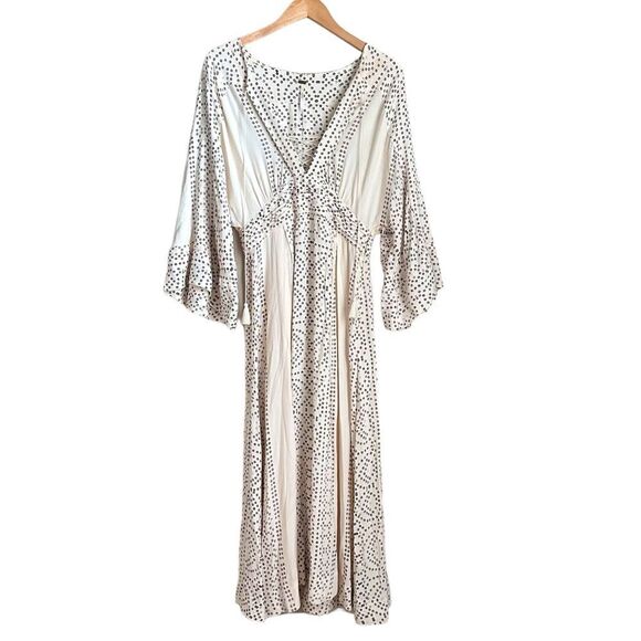 Free People Dresses & Skirts - Free People Women 8 Modern Kimono Maxi Dress Boho Bell Sleeve Peasant Festival